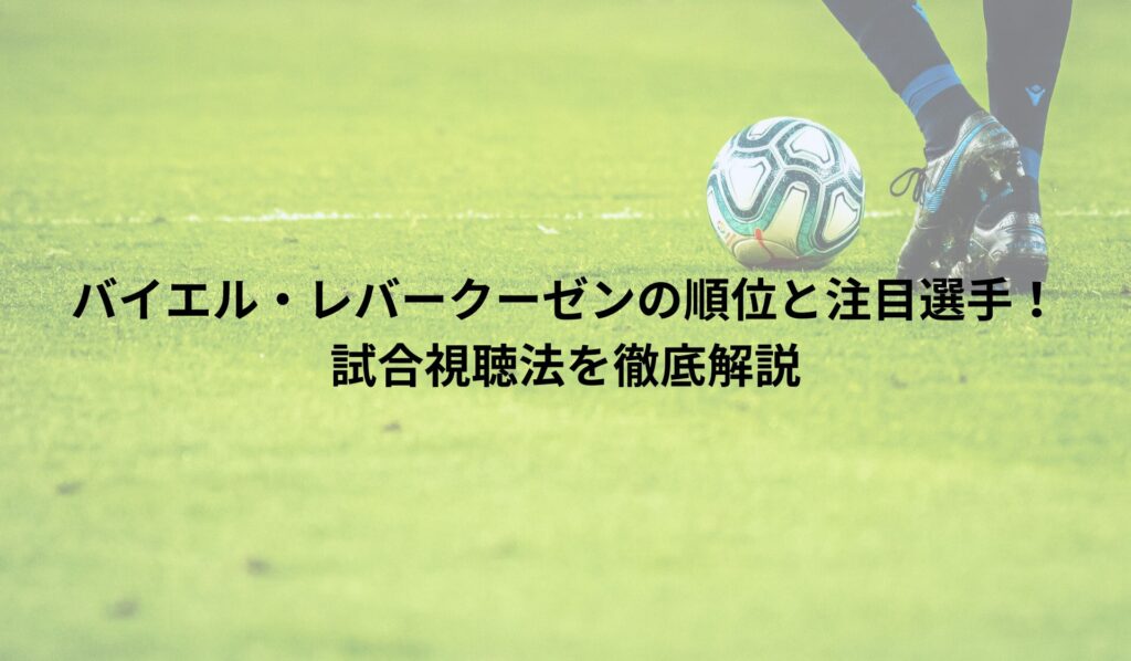 バイエル・レバークーゼンの順位と注目選手！試合視聴法を徹底解説